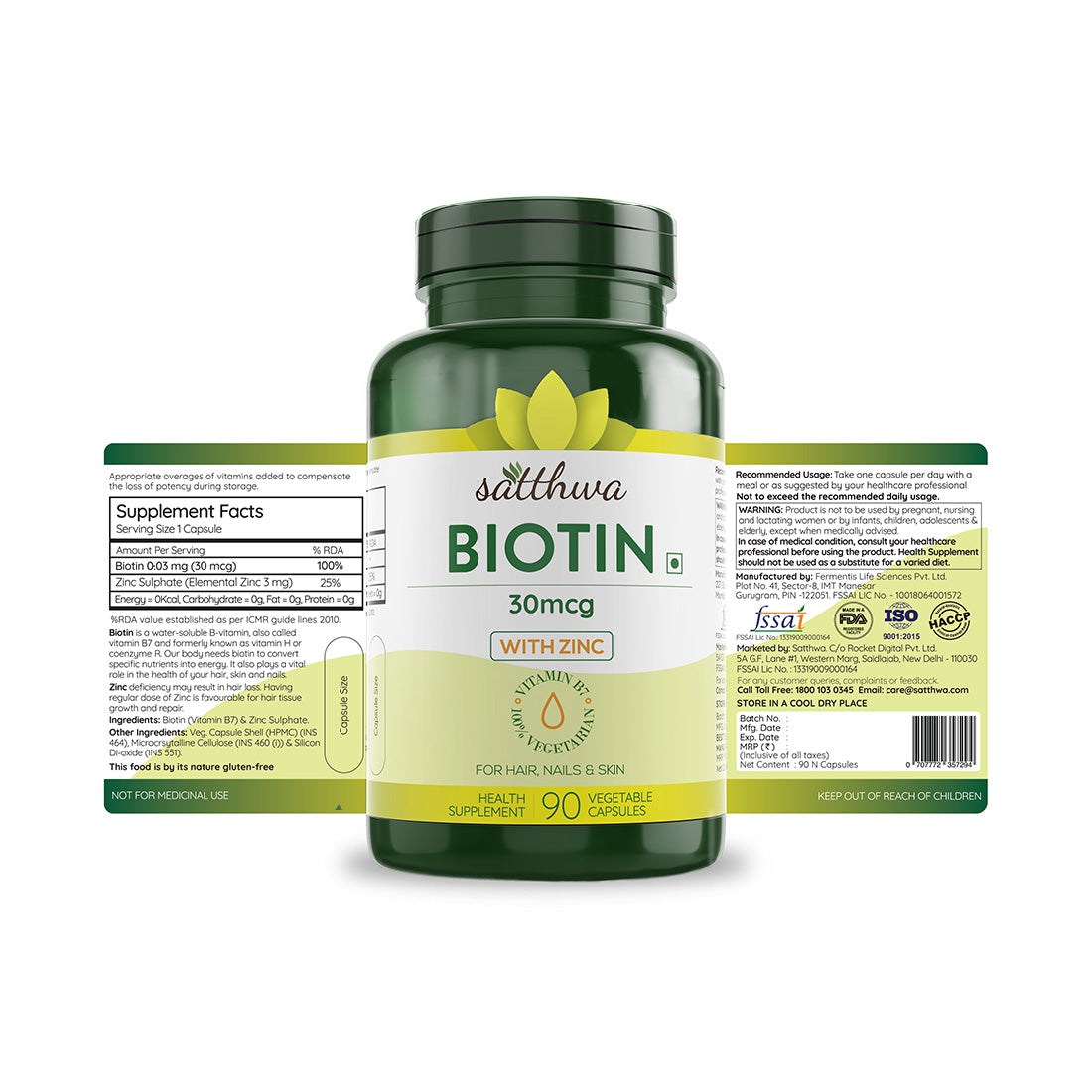 Carbamide Forte Biotin for Hair Growth with Amla Brahmi  Bamboo Extract   90 Veg Tablets  Amazonin Health  Personal Care