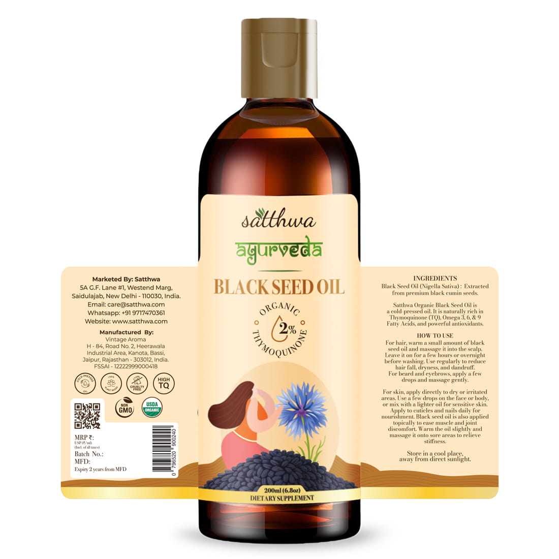 Buy Pure Black Seed Oil Cold Pressed In Pakistan - Kalonji Oil - Foto 6