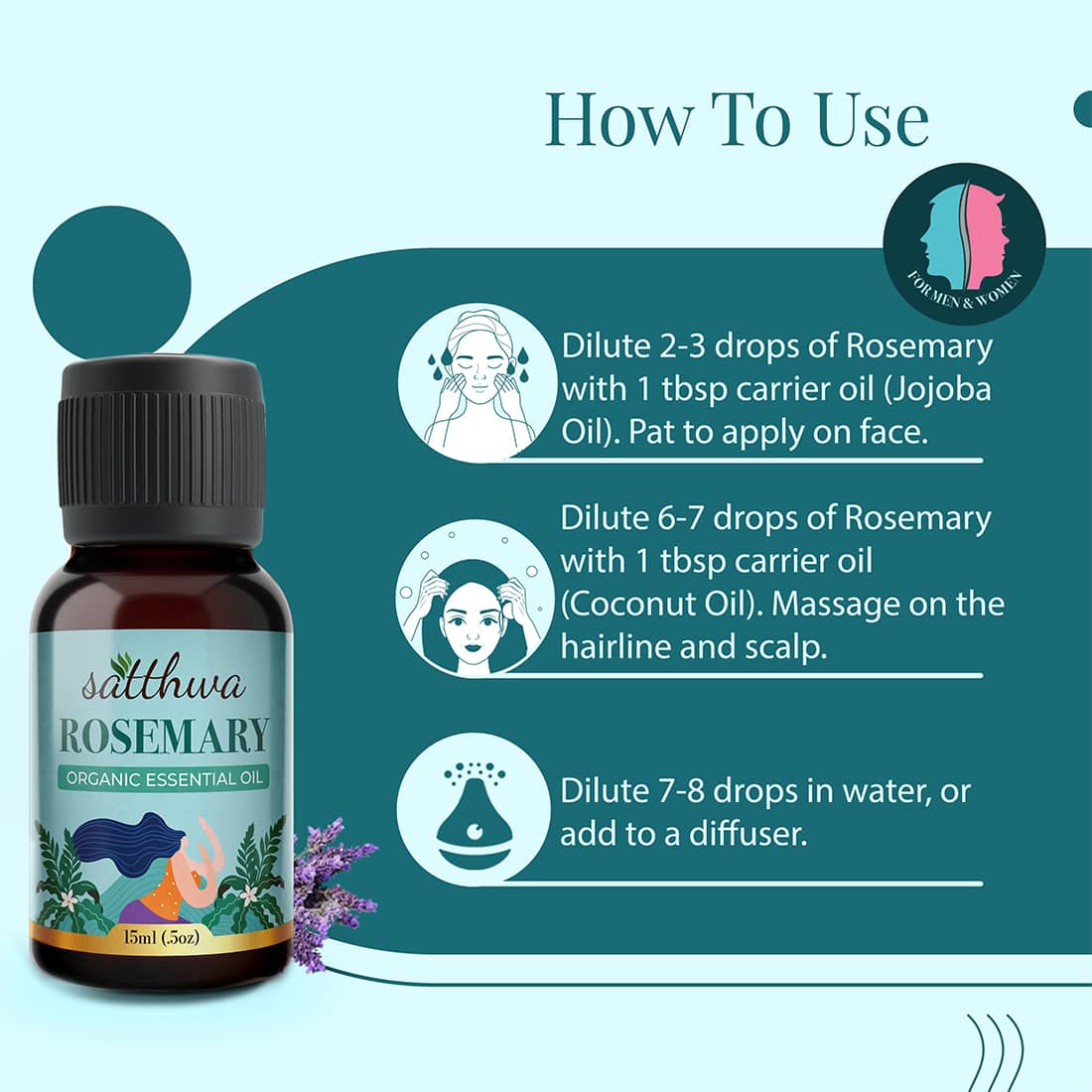 Rosemary Essential Oil Blend for Inflammation, Anxiety, & Stress